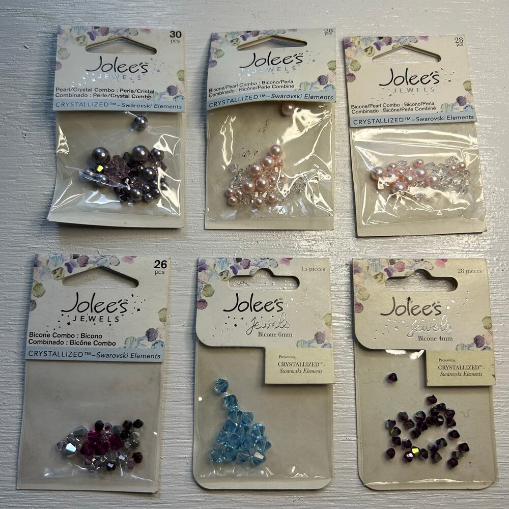 EK Success Jolee's Swarovski Crystal Pearl Bead Lot NOS